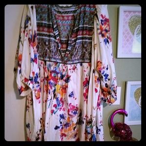 Umgee 3/4 sleeve dress 2xl plus